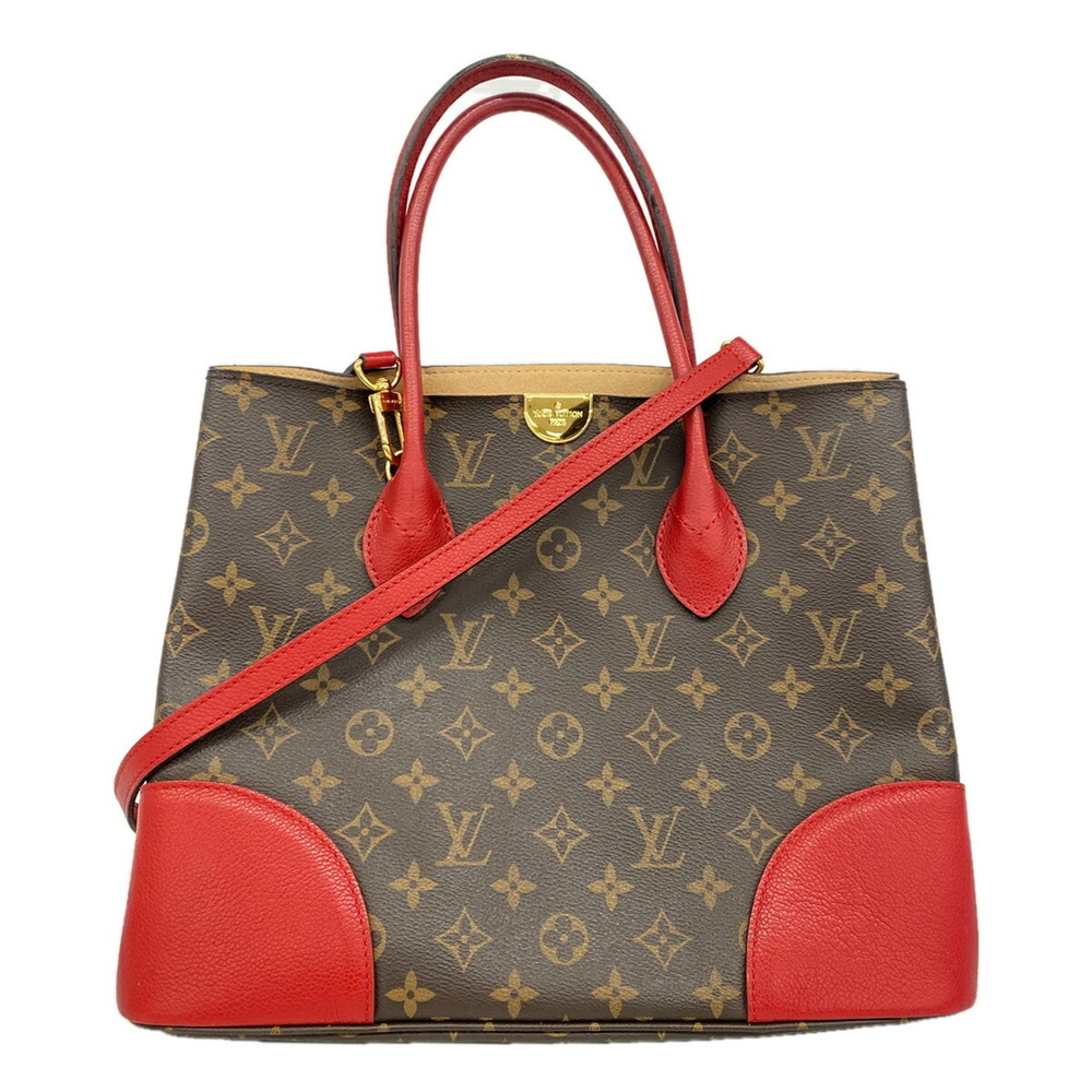 Louis Vuitton Monogram Flandrin Tote Bag M41596 Brown Cerise 2-way bag for women